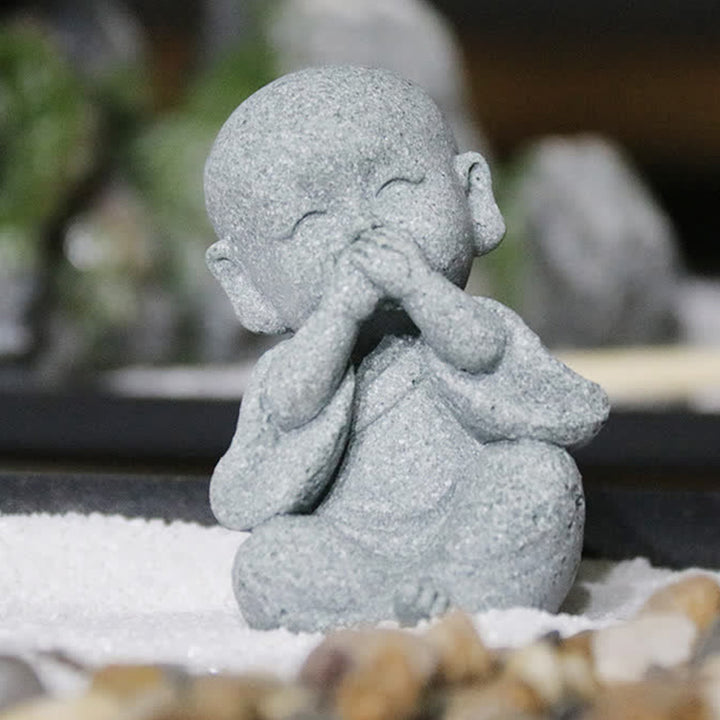Buddha Stones Méditation Prière Moine Statue de Bouddha Sérénité Décoration de la Maison - image 14