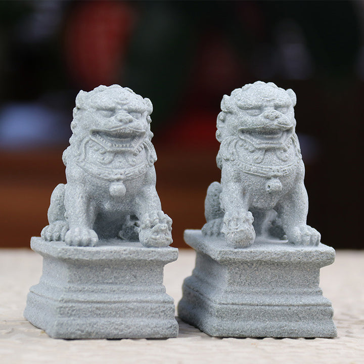 Buddha Stones Lion Fu Foo Chiens Éléphant Éloignez le Mal Bénédiction Décoration de la Maison