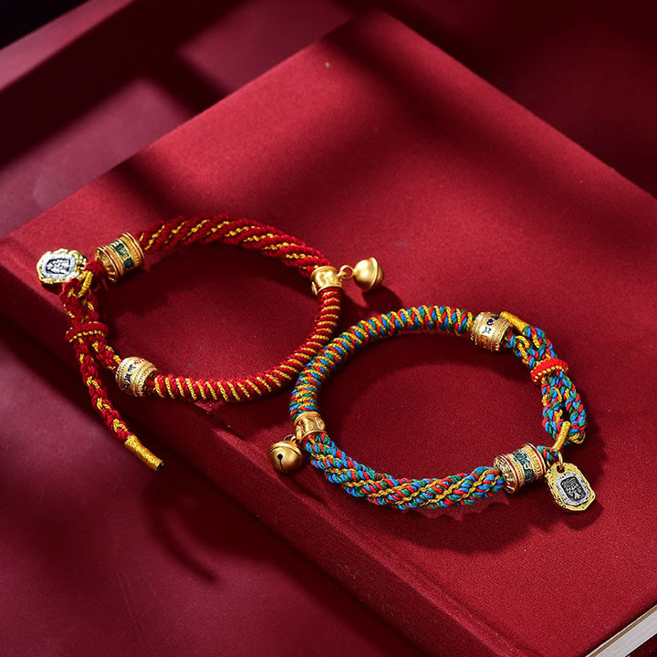 Bracelet amulette tibétain en Buddha Stones sculptées Om Mani Padme Hum déesse de la richesse Zakiram - image 6