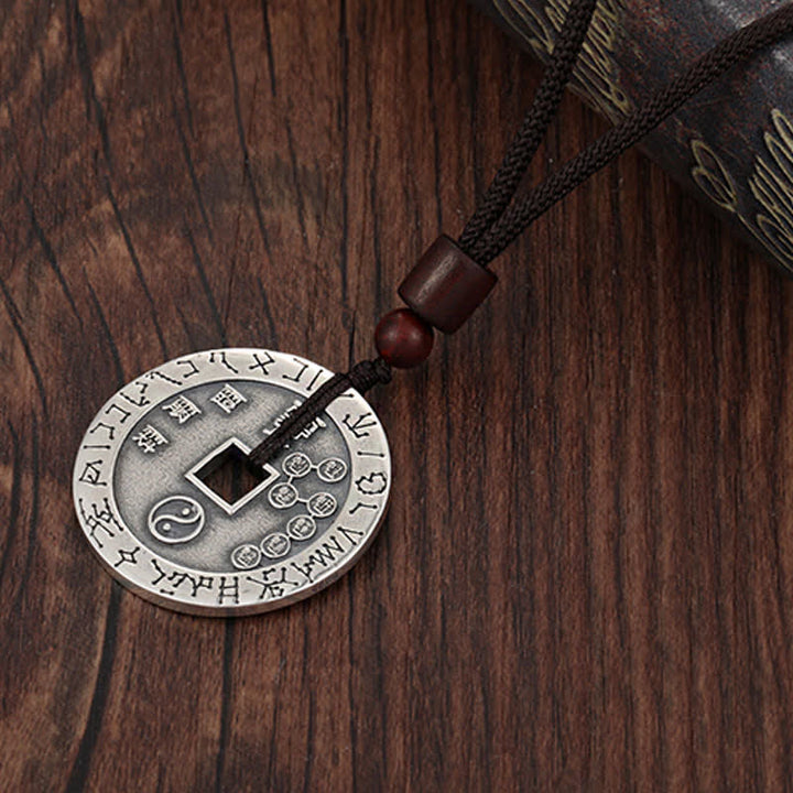 Collier pendentif en cuivre avec Buddha Stones Bagua Yin Yang et pièce de monnaie en forme d'étoile - image 7