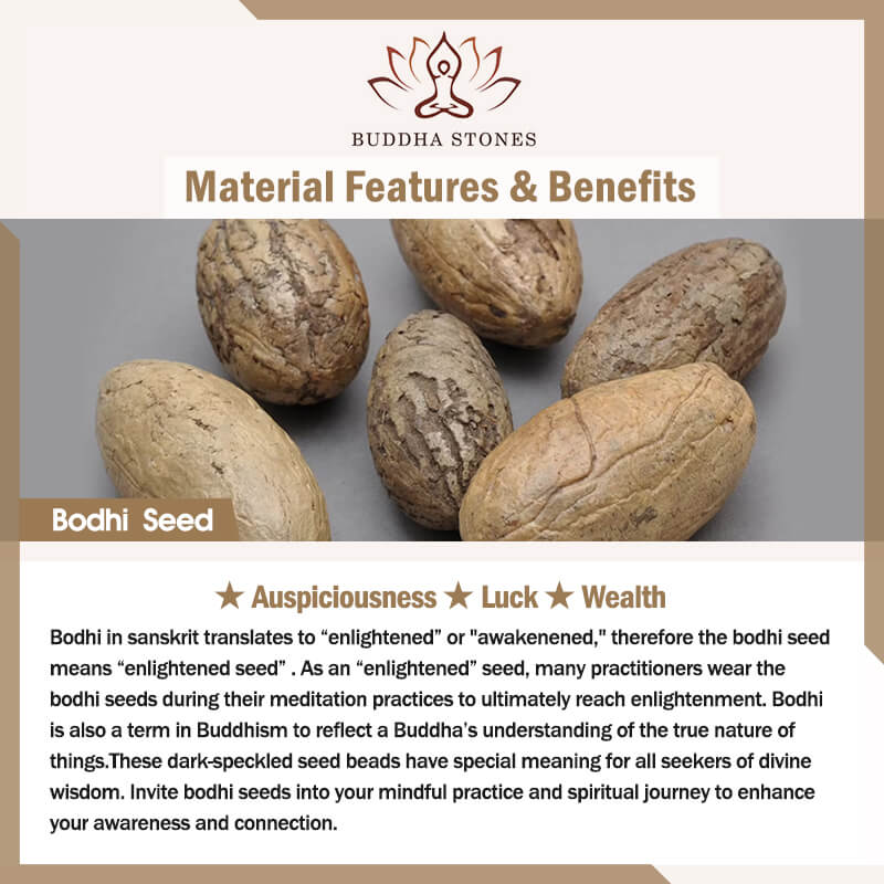 Bracelet Mala Bodhi Seed Harmony Sagesse avec Buddha Stones