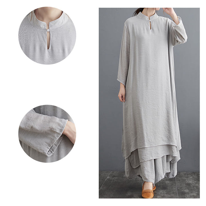 Ensemble de vêtements pour femmes Buddha Stones et motif simple pour méditation, prière, pratique spirituelle zen, yoga