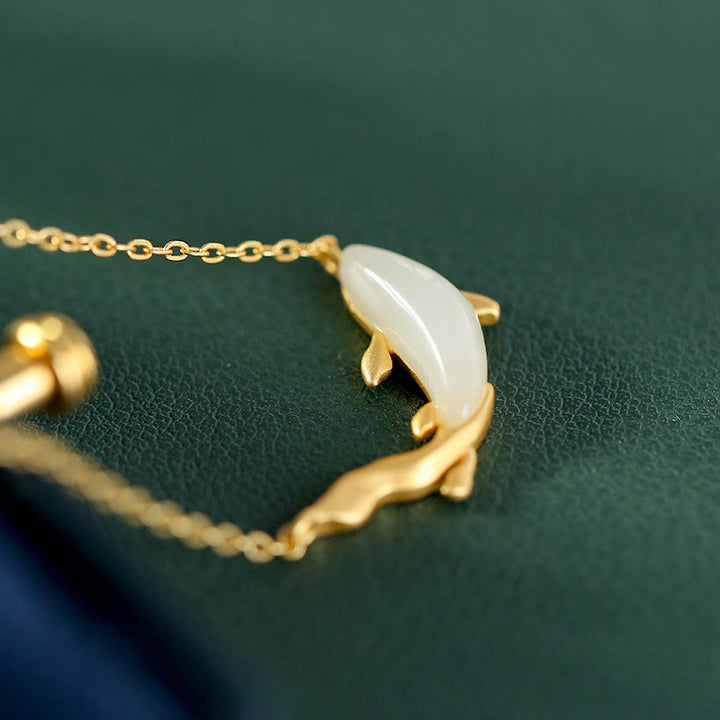 Collier pendentif porte-bonheur en argent sterling 925 et jade blanc avec Buddha Stones