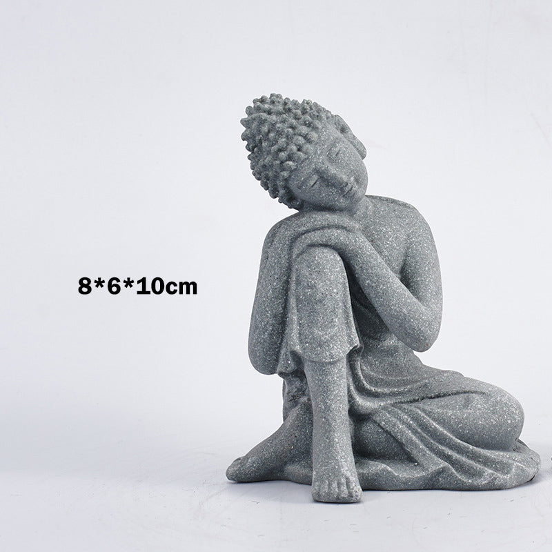 Buddha Stones Méditation assise Bouddha Bénédiction Compassion Décoration - image 9