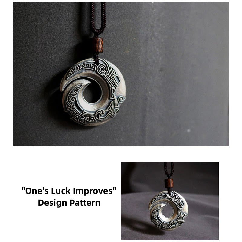 Collier pendentif porte-bonheur en cuivre avec Buddha Stones pour améliorer la chance