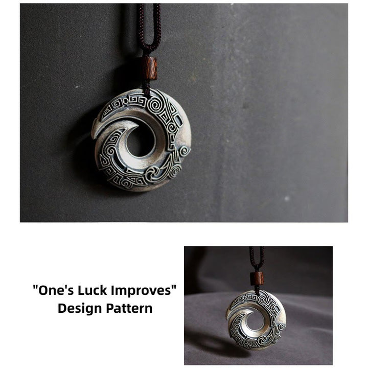Collier pendentif porte-bonheur en cuivre avec Buddha Stones pour améliorer la chance