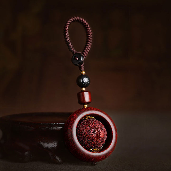 Buddha Stones tibétaines petite feuille bois de santal rouge ébène chance protection rotation décoration - Propice - image 8