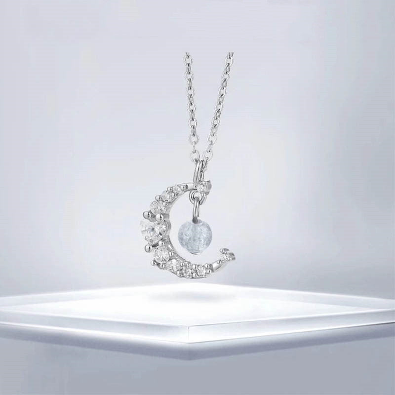 Collier de guérison d'amour en cristal bleu quartz fraise Buddha Stones