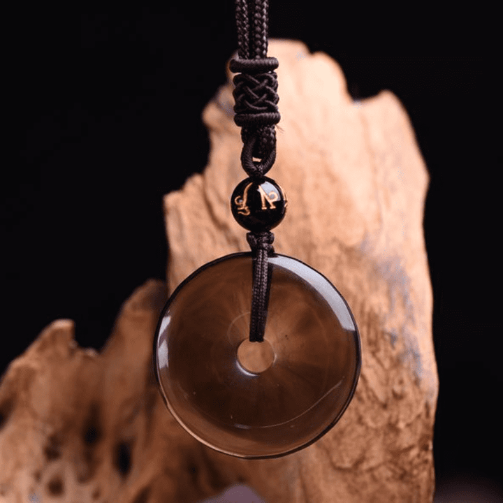 Collier de protection en obsidienne tibétaine Buddha Stones