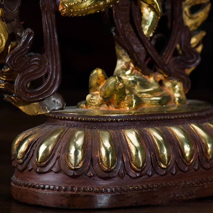 Figurine de Bouddha Kurukulla Sérénité Statue en cuivre Décoration de la maison