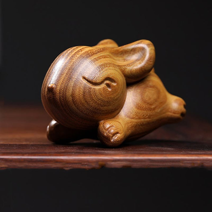 Buddha Stones de Santal Vert Petit Mini Lapin Mignon Lapin Décorations de Paix - image 7