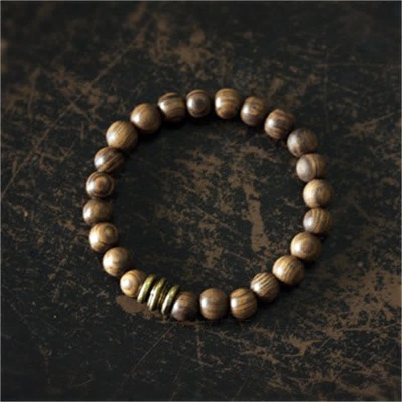 Bracelet de protection tibétain en bois de santal et Buddha Stones - image 3
