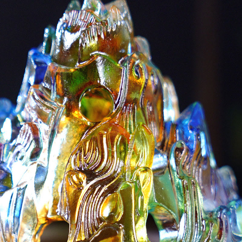 Brûleur d'encens de méditation et de guérison de la montagne de cristal Liuli