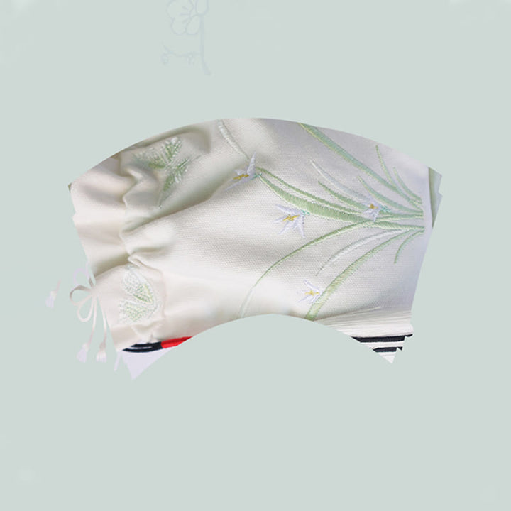 Sac à main en toile brodé à la main avec Buddha Stones et fleurs