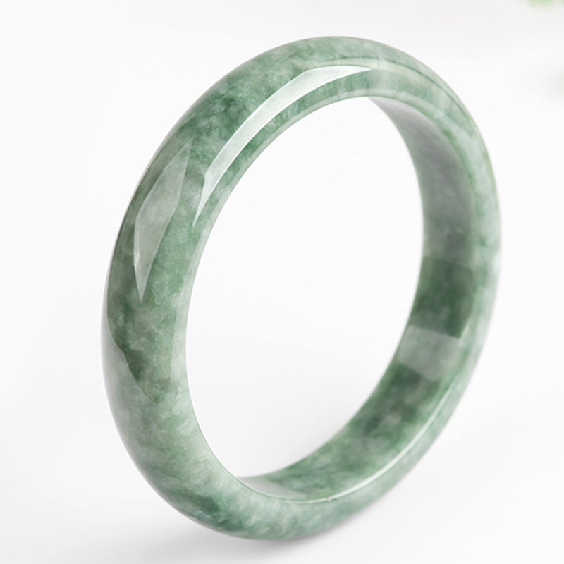 Bracelet jonc en jade naturel Buddha Stones pour la chance et la richesse