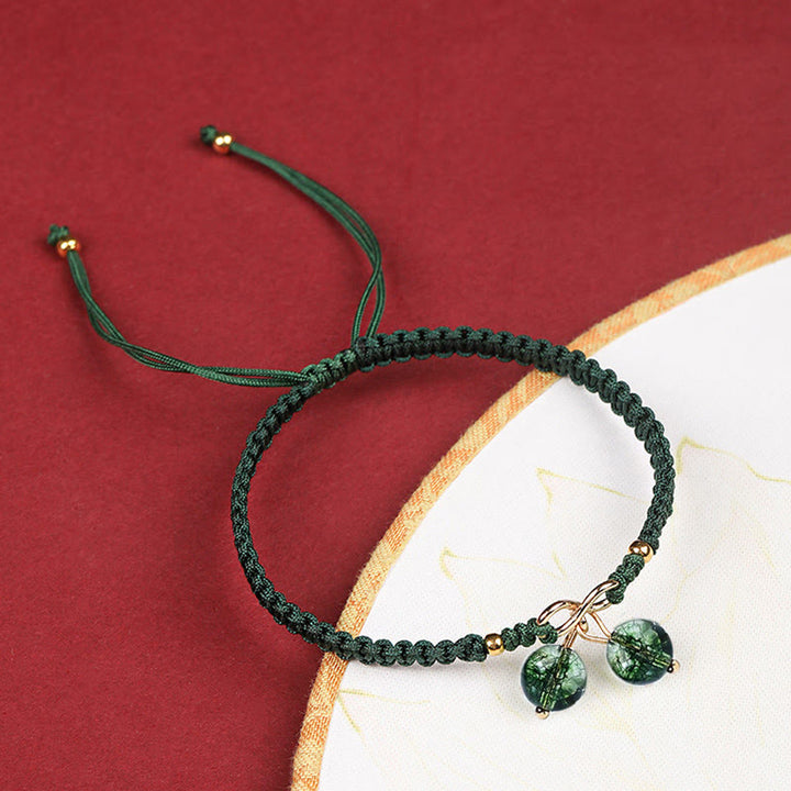 Bracelet de perles fantômes vertes améthyste en quartz fraise naturel Buddha Stones