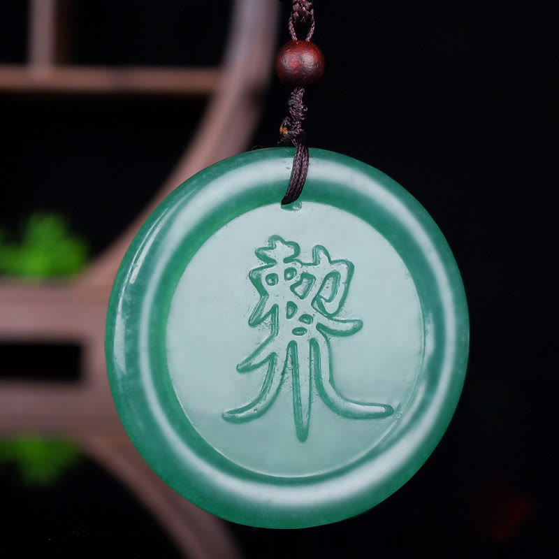 Buddha Stones Collier d'équilibre Yin Yang Pendentif en aventurine verte  - image 5