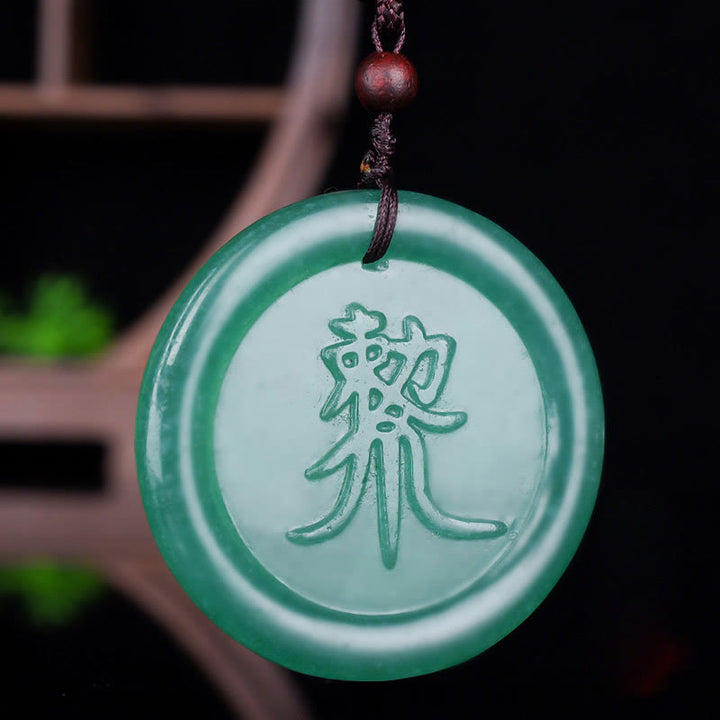 Buddha Stones Collier d'équilibre Yin Yang Pendentif en aventurine verte  - image 5