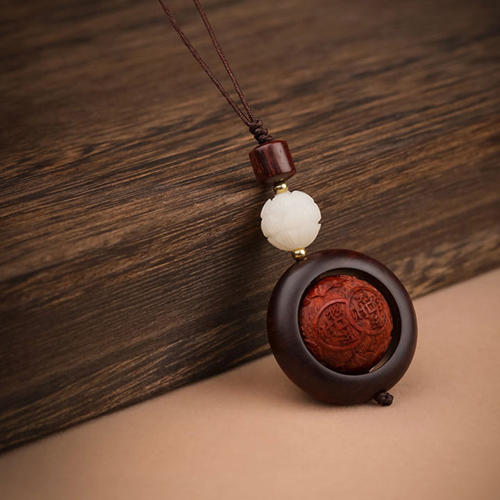 Buddha Stones tibétaines petite feuille bois de santal rouge ébène chance protection rotation décoration - Fortune&Lotus - image 16
