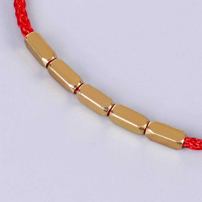 Bracelet tressé de protection en perles de cuivre fabriquées à la main par Buddha Stones