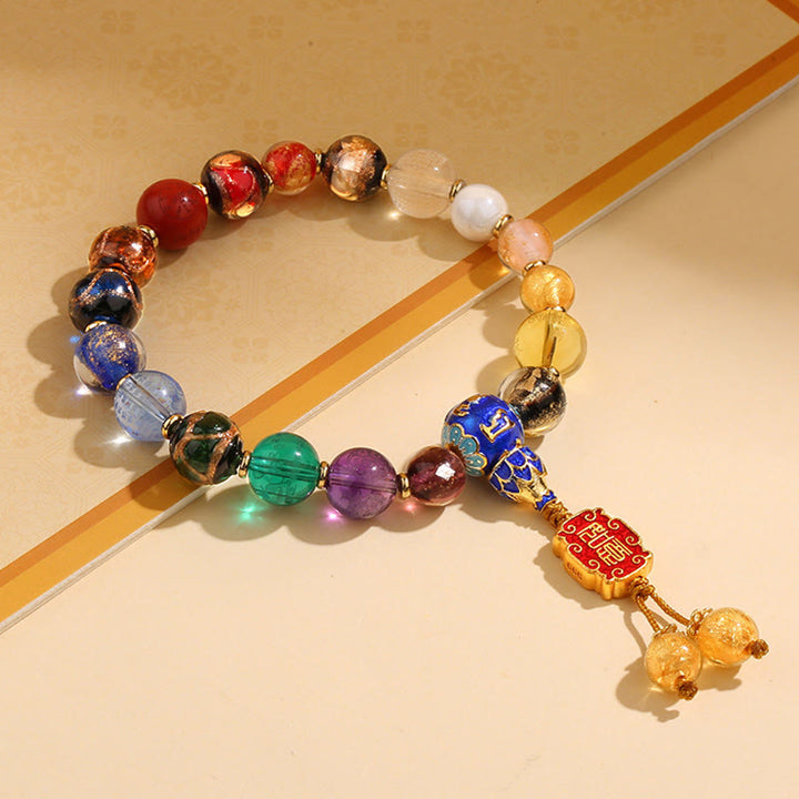 Buddha Stones Tibétain Coloré Cendres Perles de Verre Liuli Om Mani Padme Hum Dorje Vajra 18 Perles Poignet Mala