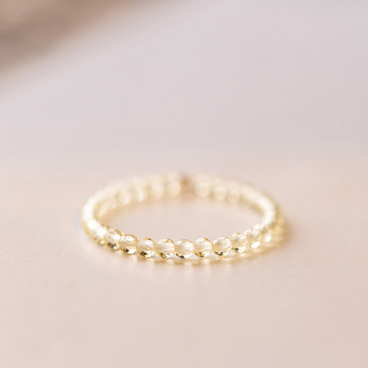 Bague de prospérité et de bonheur en citrine naturelle avec Buddha Stones - image 9