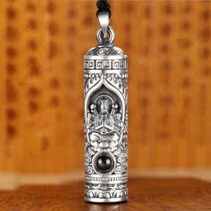 Collier avec pendentif de prospérité et projection de Bouddha du zodiaque chinois - Rat - image 6