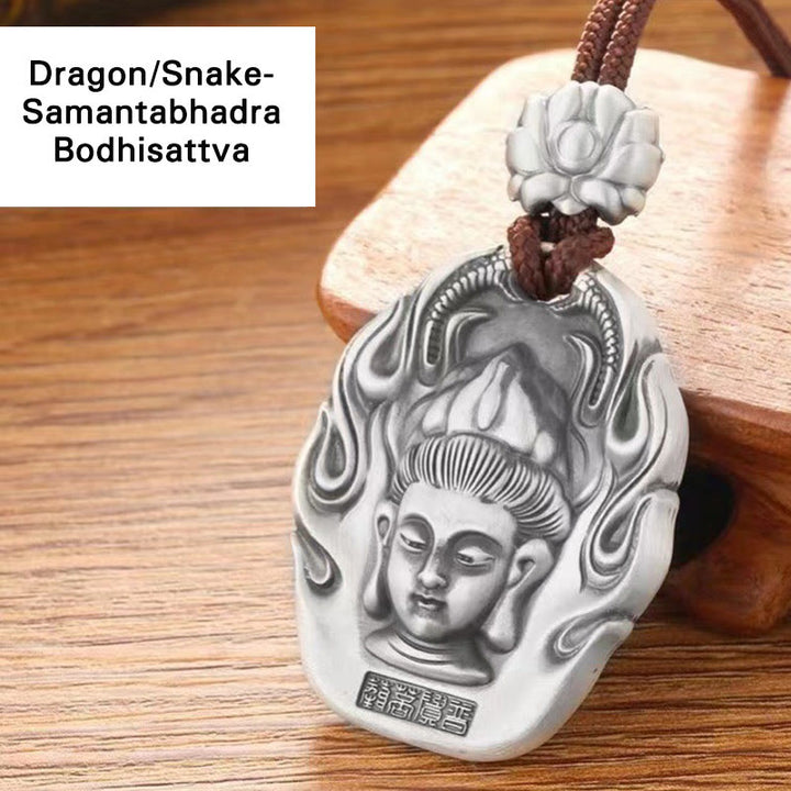 Buddha Stones Bouddha du zodiaque chinois Om Mani Padme Hum Lotus Compassion - Dragon/Serpent-Samantabhadra Bodhisattva - image 14