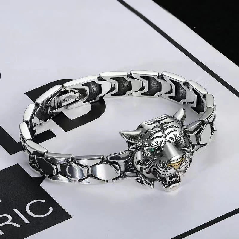 Bracelet de guérison en forme de tête de tigre Buddha Stones