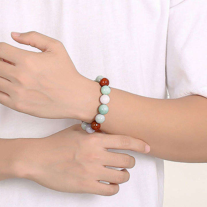 Bracelet de protection et de guérison en jade naturel Buddha Stones