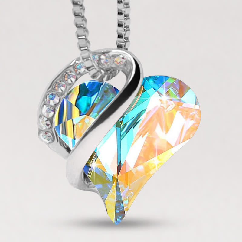 Collier pendentif énergie de guérison pierre de naissance coeur amour Buddha Stones - 04 avril - Blanc opale arc-en-ciel - image 14