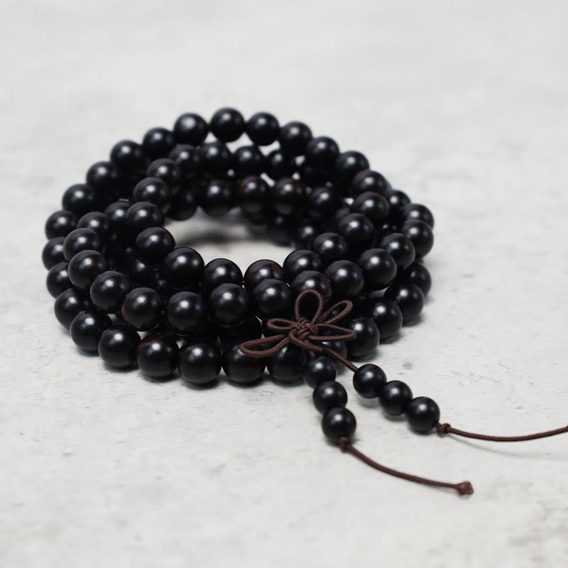 Bracelet Mala 108 Buddha Stones Prière Méditation Bois de Santal Élastique - image 8