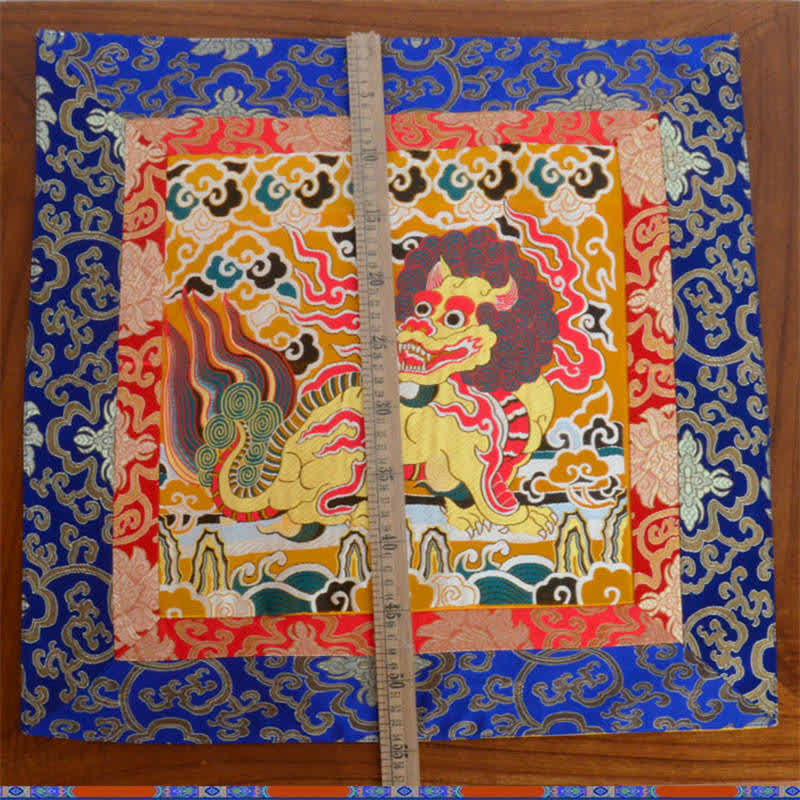 Tapis d'autel de prière Fengshui Kirin Tapis de méditation de guérison Symbole de bon augure