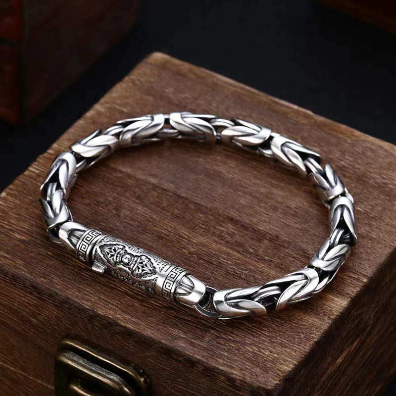 Bracelet chaîne en cuivre Buddha Stones Dorje Vajra Om Mani Padme Hum Peace Love - 18 cm convient à un tour de poignet de 20 à 21 cm. - image 0