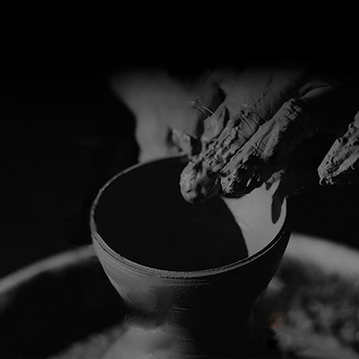 Tasse à thé chinoise Jianzhan en céramique faite à la main avec Buddha Stones et arc-en-ciel