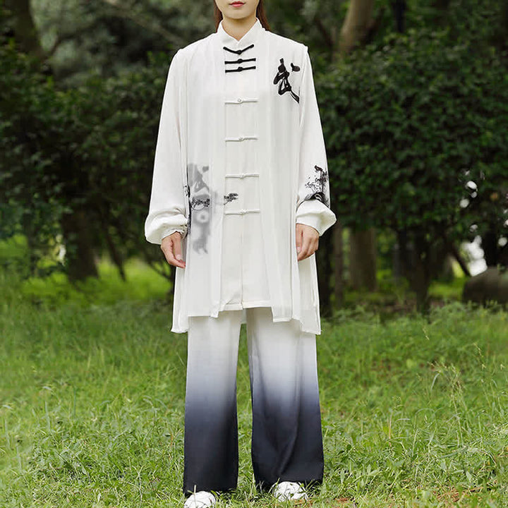 Buddha Stones 3 pièces Yin Yang arbre Tai Chi spirituel Zen pratique méditation prière uniforme ensemble de vêtements unisexe - image 5