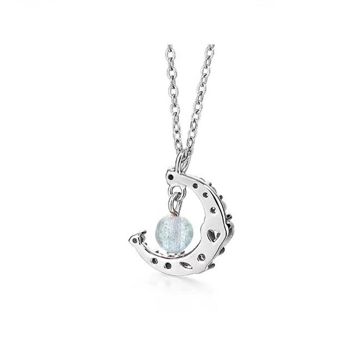 Collier de guérison d'amour en cristal bleu quartz fraise Buddha Stones