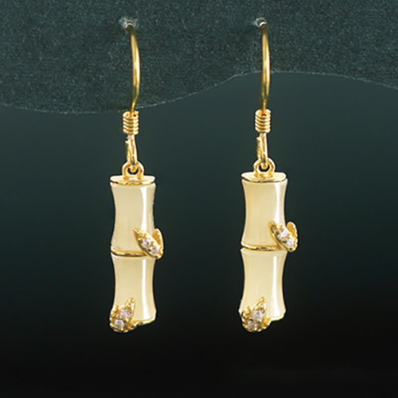 Boucles d'oreilles pendantes porte-bonheur en argent sterling 925 avec jade chrysobéryl œil de chat agate rouge bambou - image 5