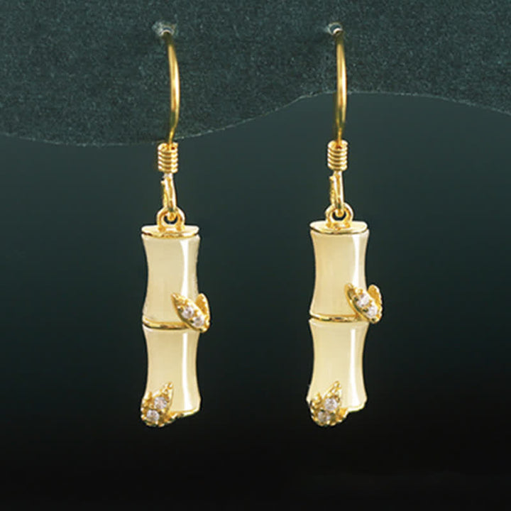 Boucles d'oreilles pendantes porte-bonheur en argent sterling 925 avec jade chrysobéryl œil de chat agate rouge bambou - image 5
