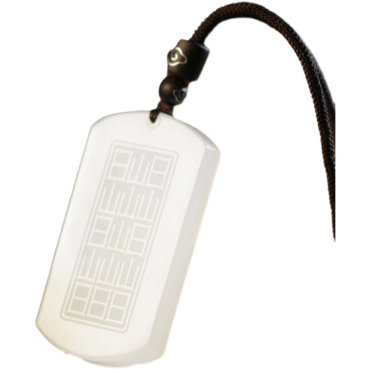 Collier pendentif de protection de la chance PiXiu Yin Yang en jade blanc - image 12