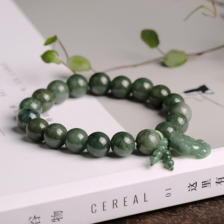 Bracelet de prospérité PiXiu en jade tibétain