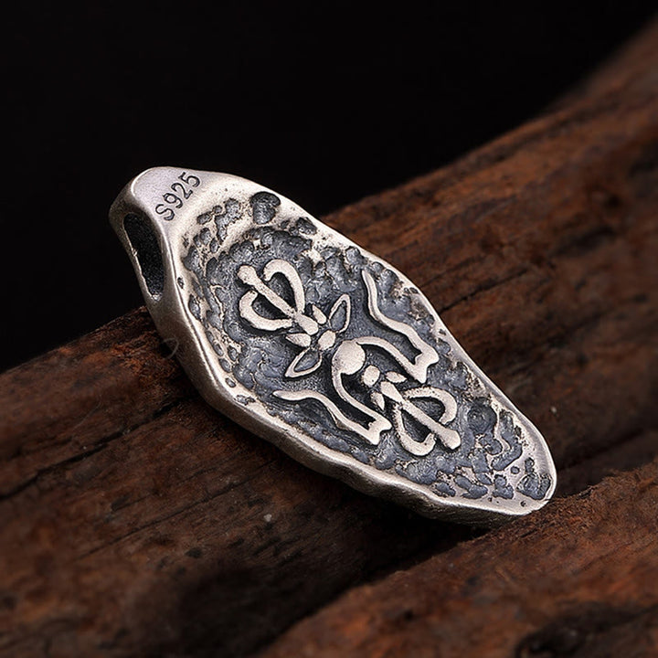 Collier pendentif en argent sterling 925 tibétain avec Buddha Stones Om Mani Padme Hum Dorje Vajra gravé - image 9