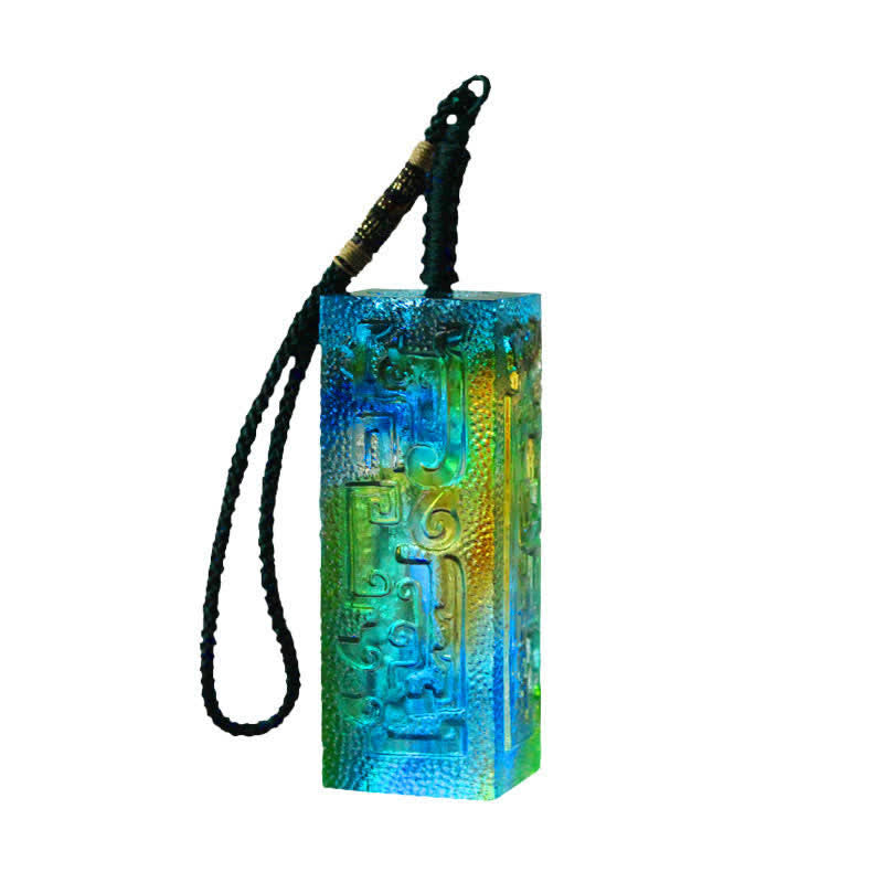 Pièce d'art en cristal Liuli faite à la main Feng Shui Décoration de bureau à domicile - image 5