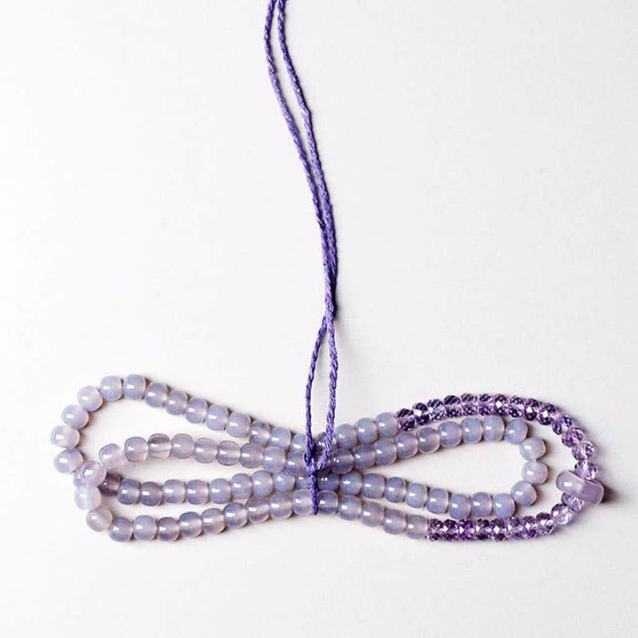 Bracelet de guérison et de méditation en cristal d'améthyste naturelle