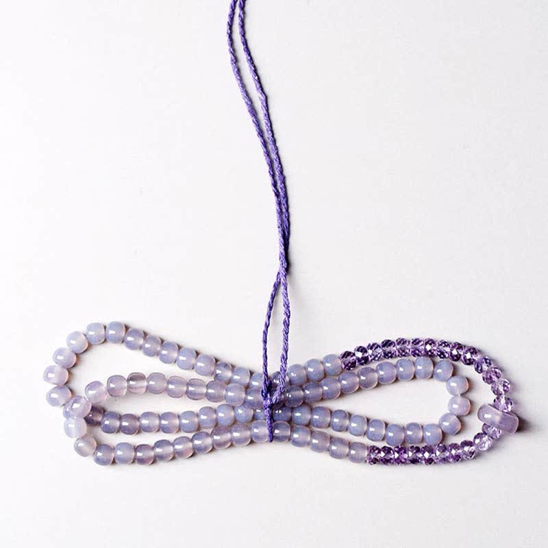 Bracelet de guérison et de méditation en cristal d'améthyste naturelle - image 3