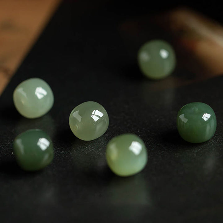 Bracelet en corde porte-bonheur en jade Hetian Buddha Stones et cinabre naturel, signe du zodiaque chinois