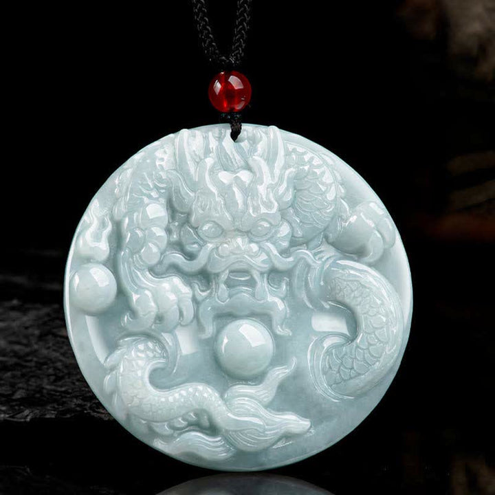 ❗❗❗Une vente flash - Collier à cordon avec amulette de succès en jade et Buddha Stones en forme de dragon du zodiaque chinois - image 6