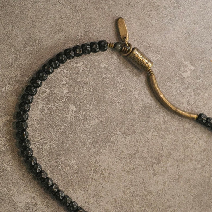 Bracelet triple tour en cuivre et coquille de noix de coco rétro Buddha Stones