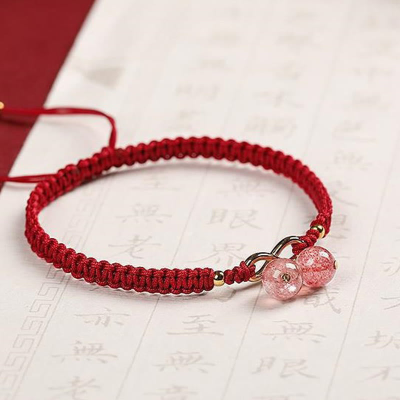 Bracelet de perles fantômes vertes améthyste en quartz fraise naturel Buddha Stones