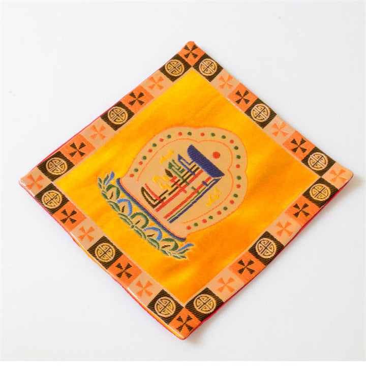 Tapis d'autel de prière Man-Bcu Kalachakra Tapis Jacquard de méditation de guérison - image 10